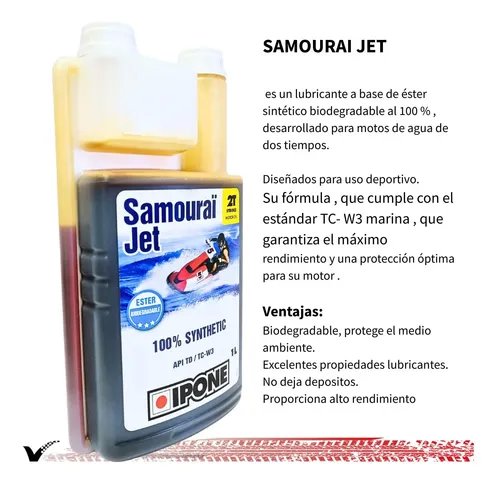 ACEITE SAMOURAI JET 2T (NAUTICO/SINTETICO) API TD/TC-W3 1L