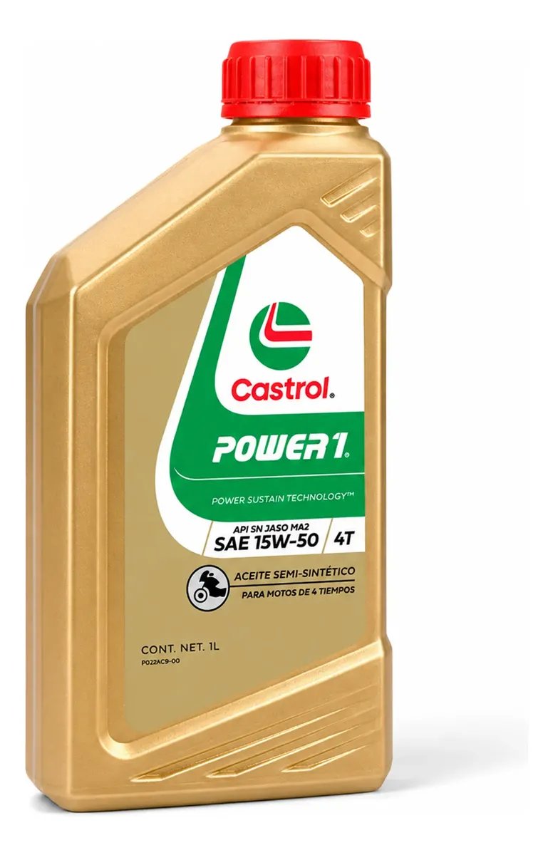 ACEITE CASTROL 15W50 SEMI DORADO POWER1